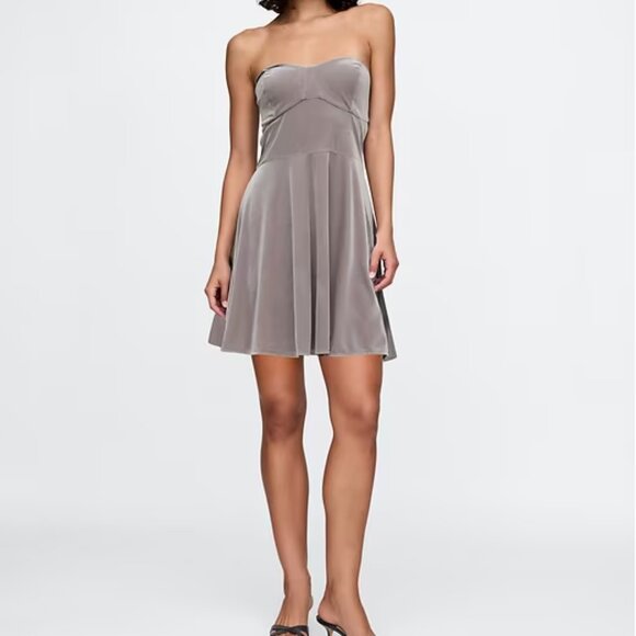 GAP Women's Strapless Velvet Mini Dress- Size L- New! - Picture 11 of 13